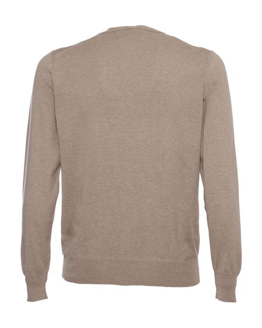 Ballantyne Brown Crewneck Knitted Jumper for men
