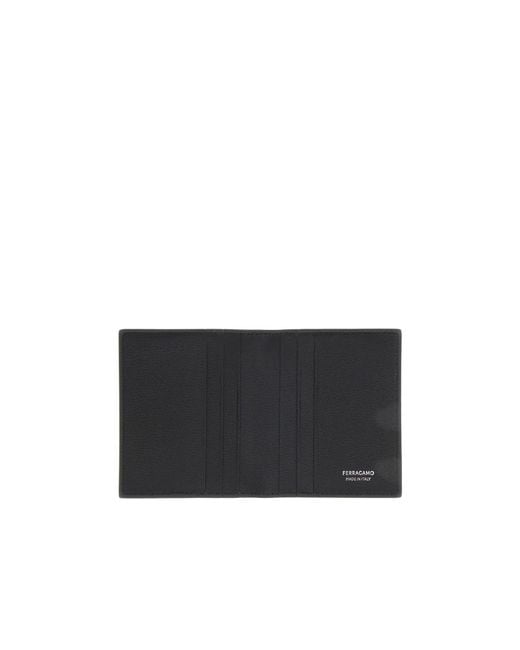 Ferragamo Black Ferragamo Monogram Credit Card Holder for men