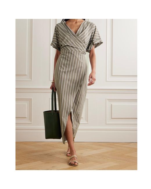 Brunello Cucinelli Natural Short Sleeve Dress