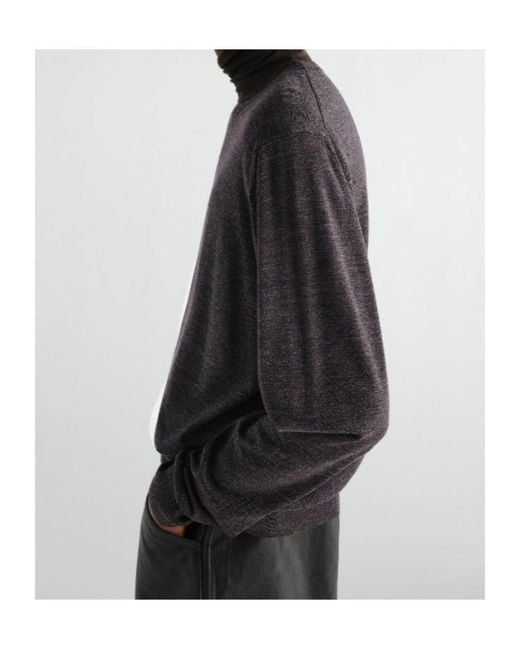 Lemaire Black Crew-Neck Sweater for men