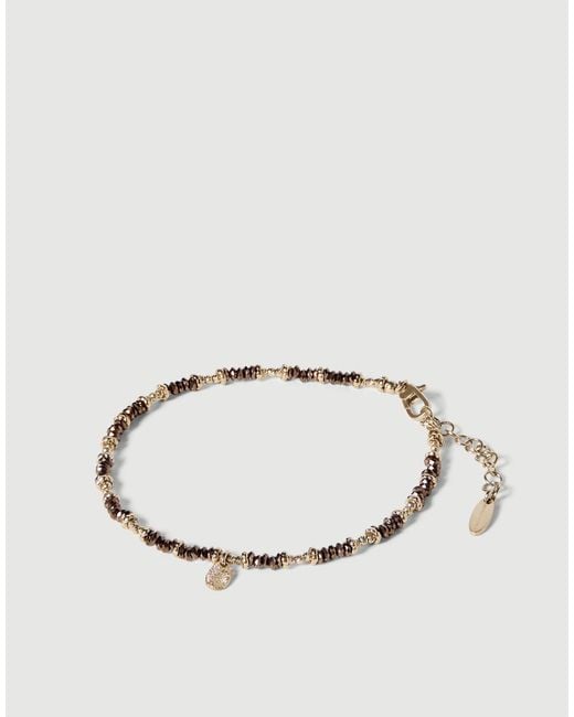 Brunello Cucinelli Metallic Hematite And Sterling Anklet