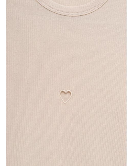 Baserange Pink Heart-Detail T-Shirt