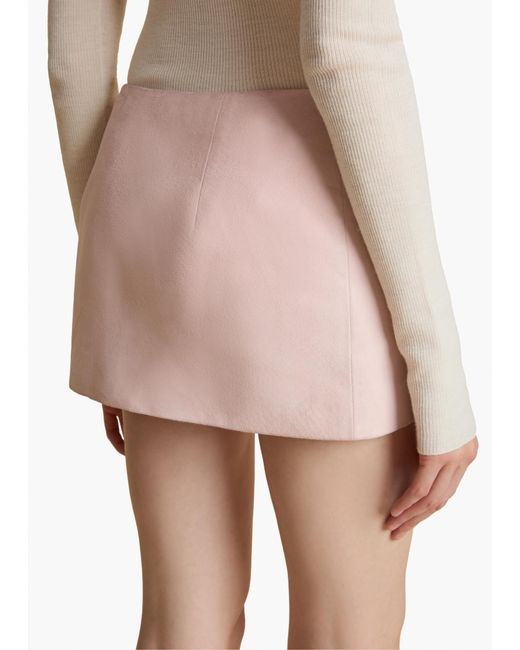 Khaite Pink Jett Mini Skirt