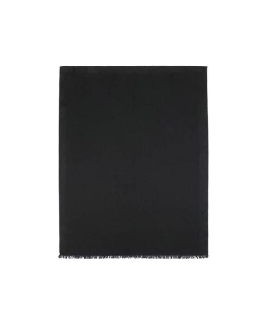 Armani Collezioni Black Logo Scarf for men