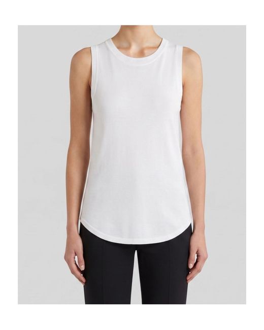 Thom Krom White Sleeveless Longline Top