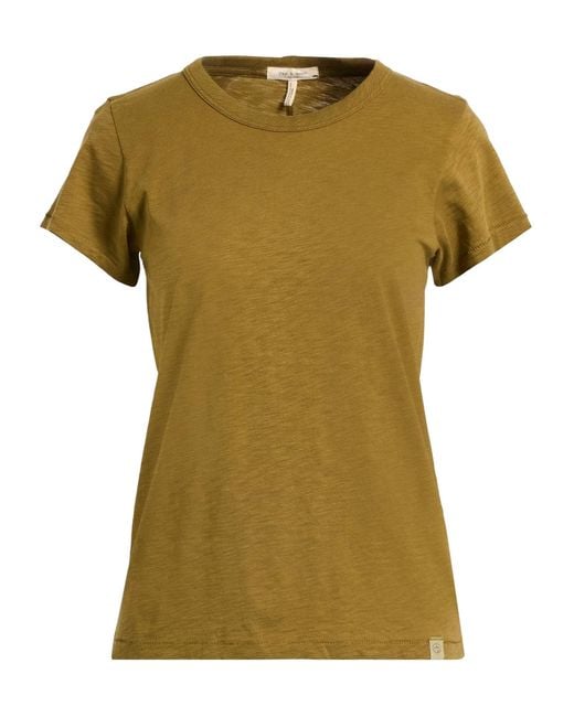 Rag & Bone Green Simple Solid Short-Sleeve T-Shirt