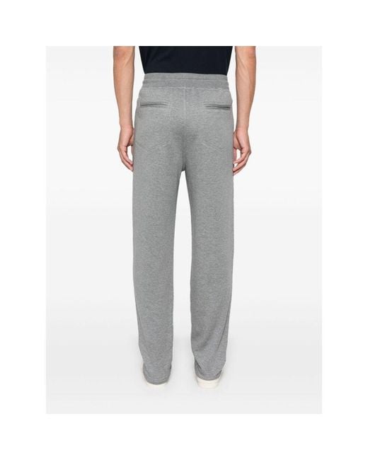 Brunello Cucinelli Gray Drawstring Straight Leg Pants for men
