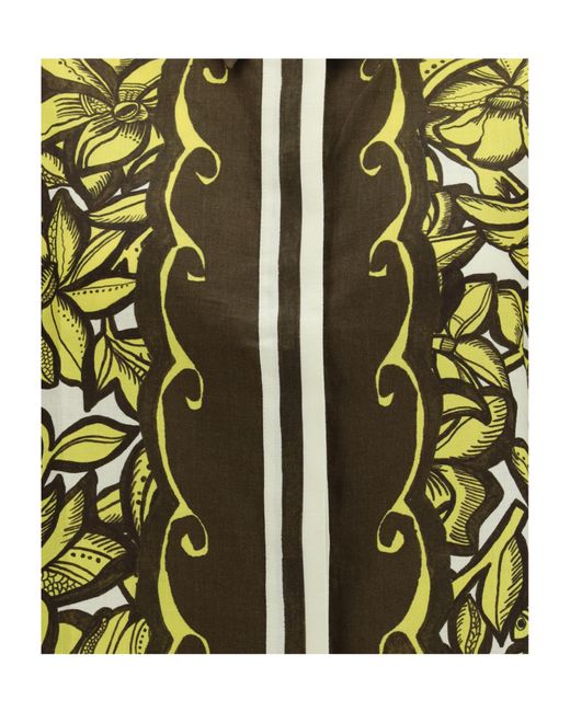 ALÉMAIS Green Mona Printed Short-Sleeve Top