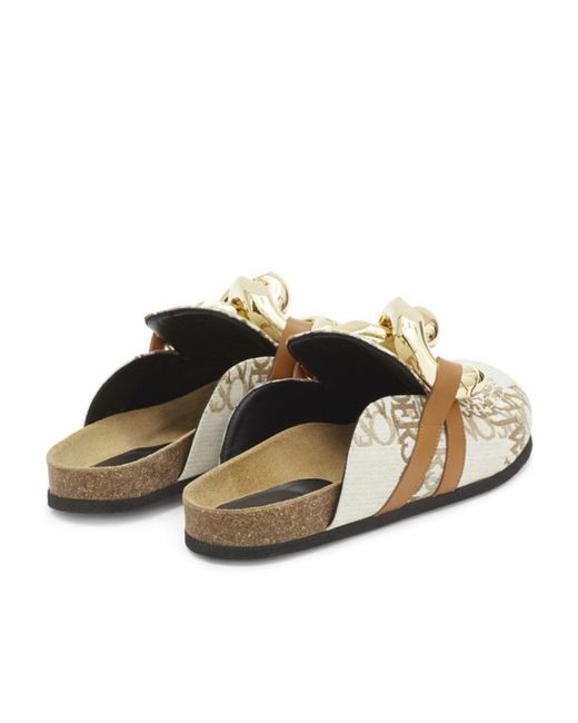 J.W. Anderson Metallic Jw Anderson Chain Detailed Slip-On Mules