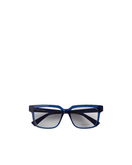 Bottega Veneta Blue Eyewear Square Frame Glasses for men