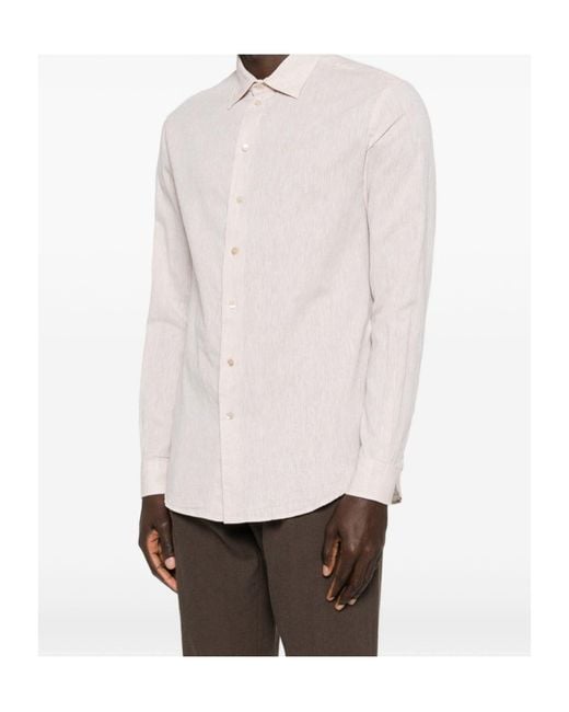 Emporio Armani Pink Long-Sleeve Shirt for men