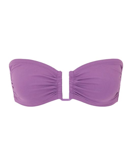 Eres Purple Show Bandeau Bikini Top