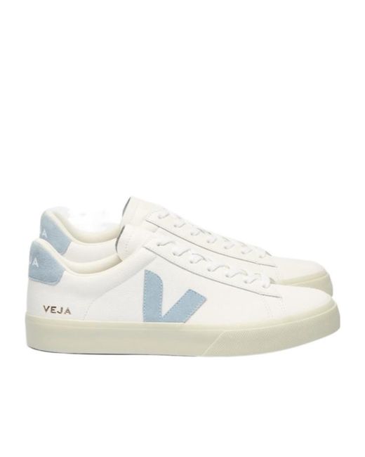 Veja White Campo Lace-Up Sneakers for men