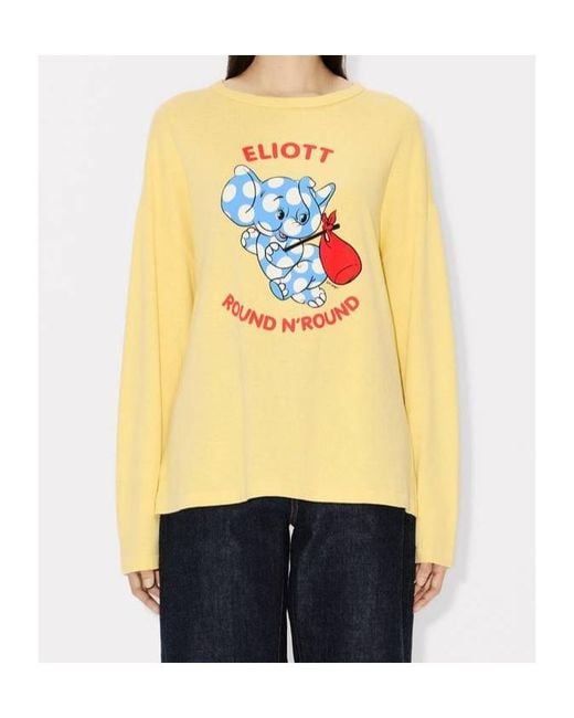 KENZO Metallic Cartoon' Long Sleeve T-Shirt