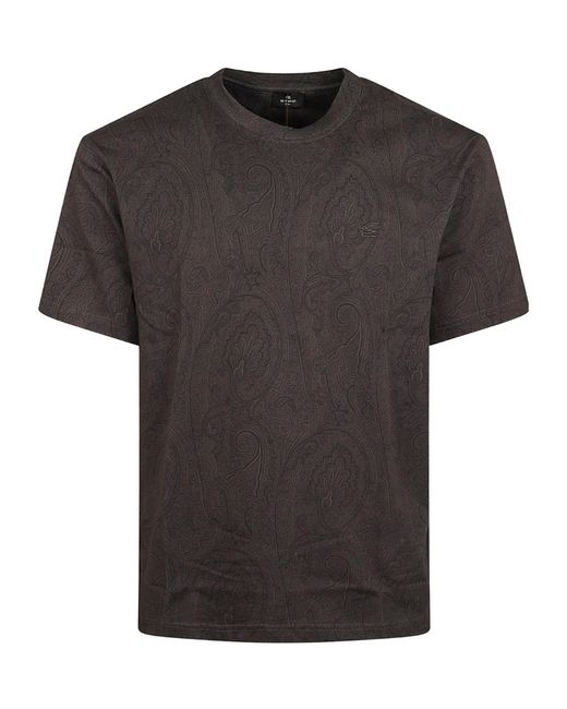 Etro Black Short-Sleeved T-Shirt for men