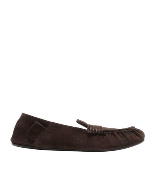 Acne Brown Suede Loafers for men