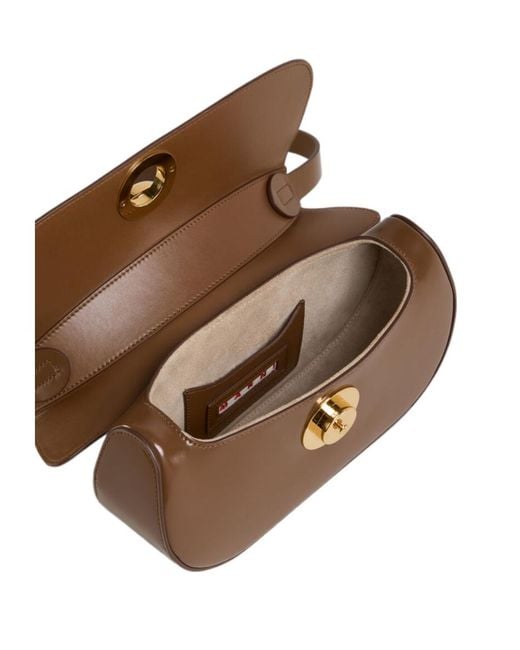 Marni Brown Butterfly Medium Shoulder Bag