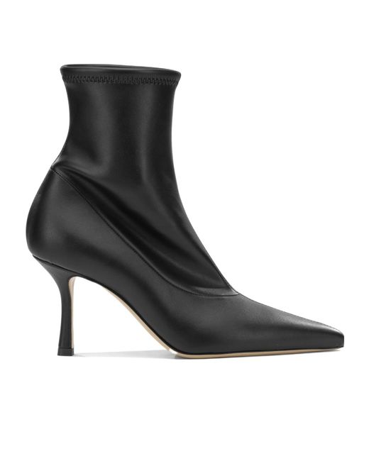 Casadei Black Pointed-Toe Ankle Boots