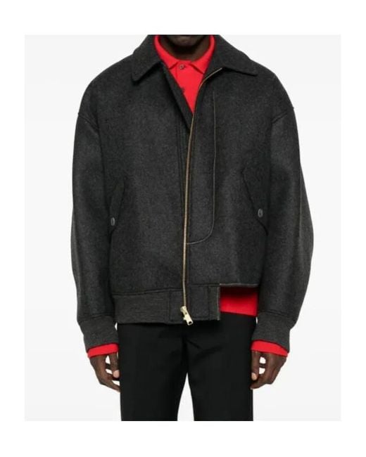 Kolor Black Lapel Casual Jacket for men