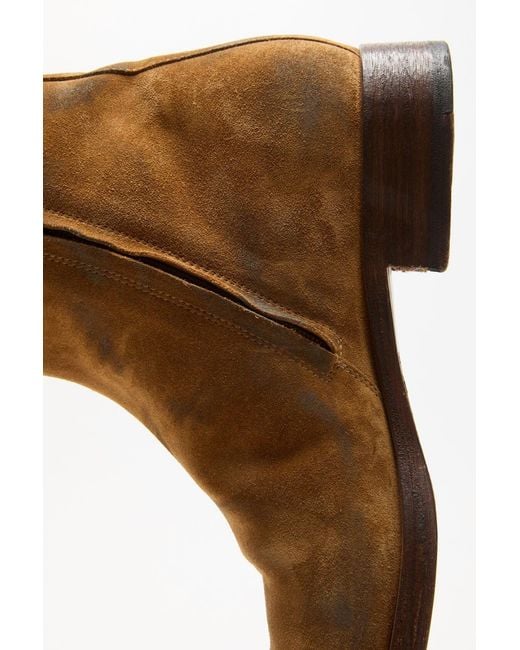 Acne Brown Suede Ankle Boots for men