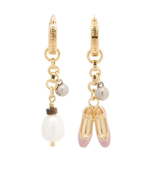 Miu Miu Metallic Hoop Earrings