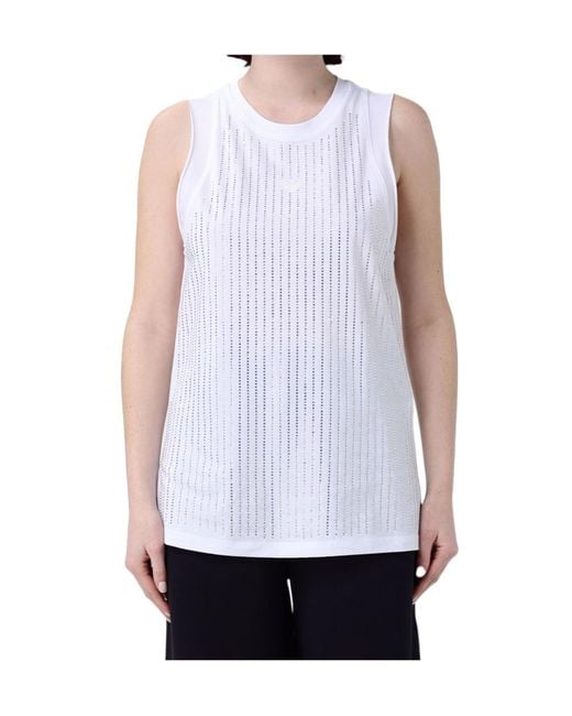 Emporio Armani White Crew Neck Vest