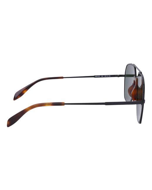 McQueen Green Logo Sunglasses for men