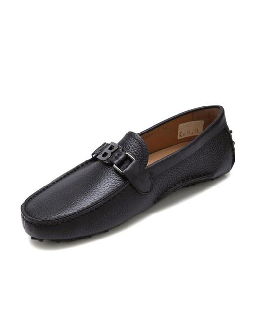 Bally Black Logo Details Business Casual Shoes for men