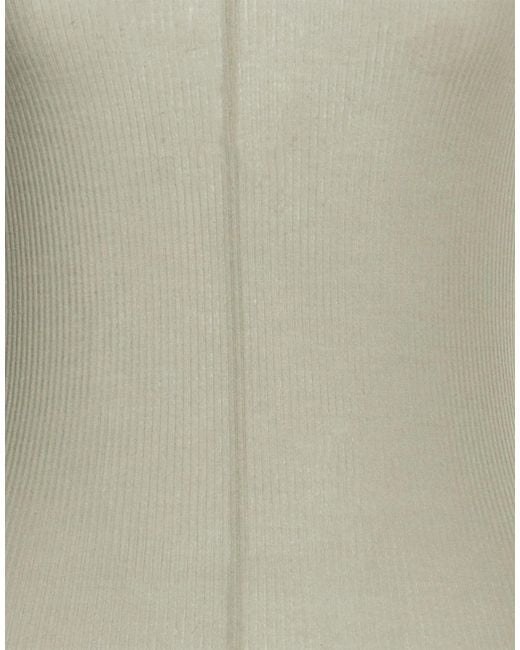 Rick Owens Gray Solid-Color Ribbed Sleeveless Vest