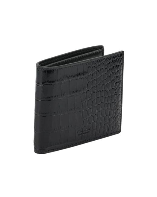 Tom Ford Black Logo Flip Wallet for men