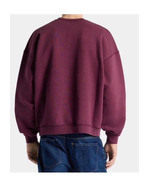 DSquared² Purple Signature Relax-Fit Crew-Neck Sweatshirt for men