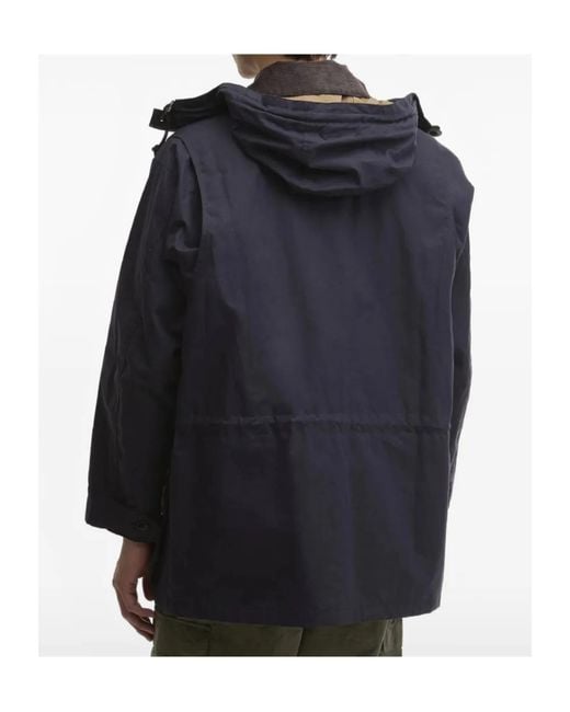 Barbour Black Endurance Hooded Cotton Jacket for men