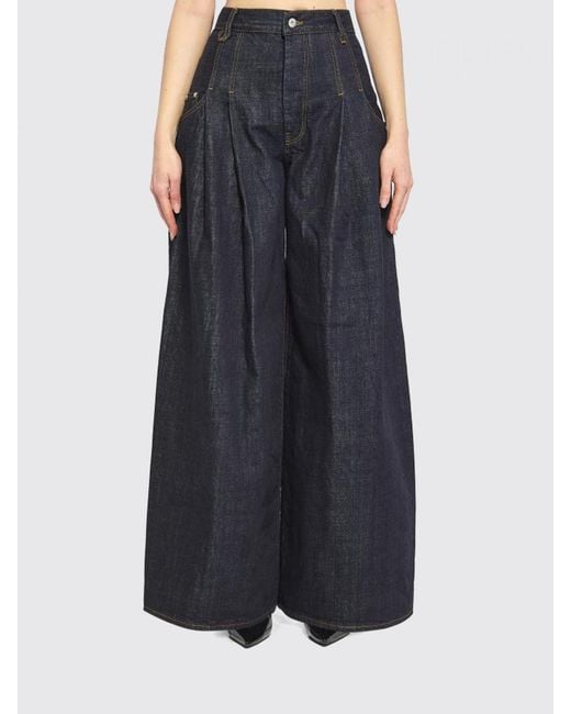 Jacquemus Blue Pleated Jeans