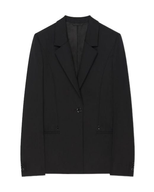 Givenchy Black Single-Breasted Cape Jacket