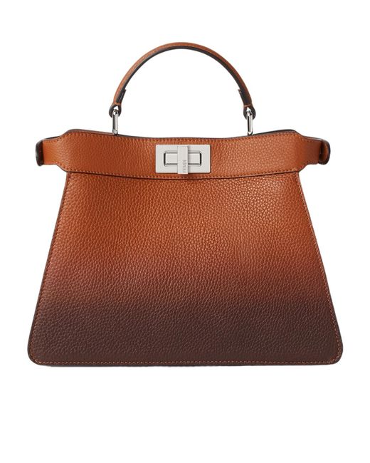 Fendi Brown Peekaboo Iseeu Small Tote Bag