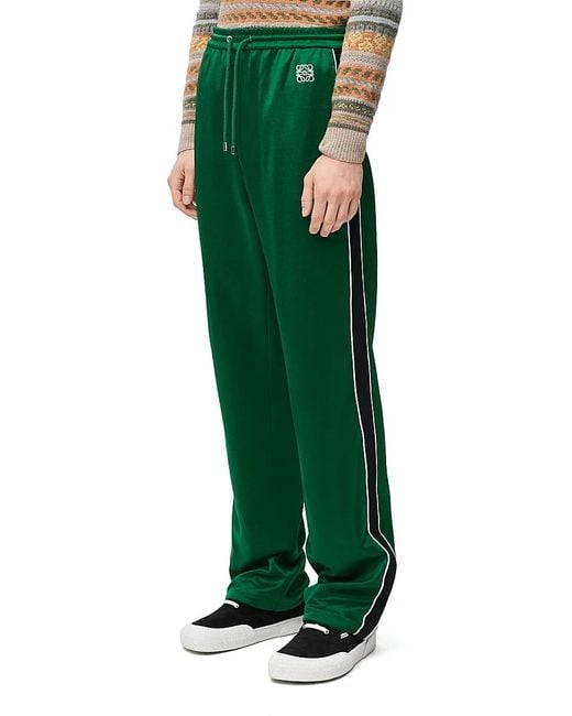 Loewe Green Technical Jersey Tracksuit Trousers for men