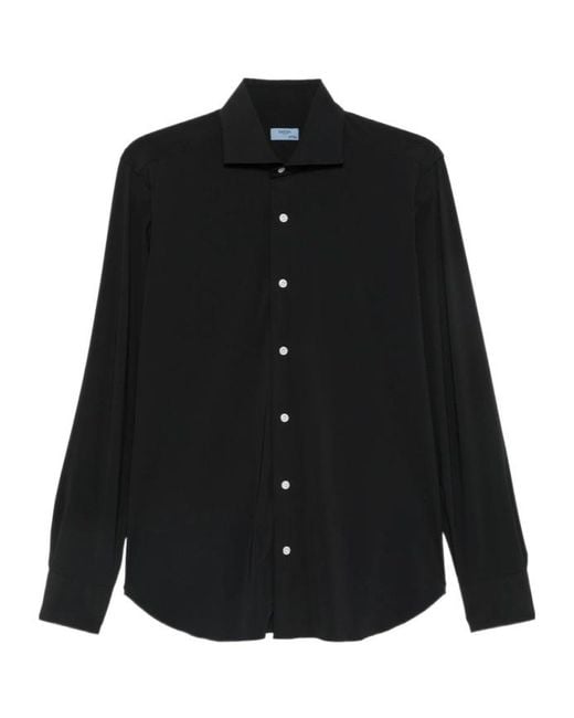 Barba Napoli Black Long-Sleeved Shirt for men