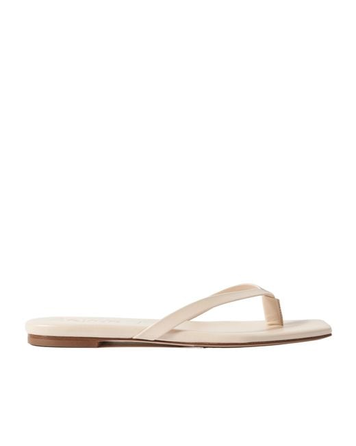 Aeyde White Renee Square-Toe Sandals