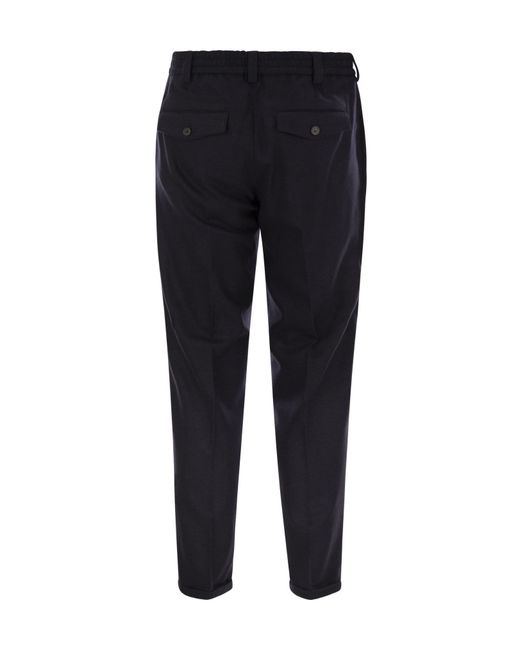 Pt Pantaloni Blue Pt Torino Rebel Wool Straight-Leg Pants for men