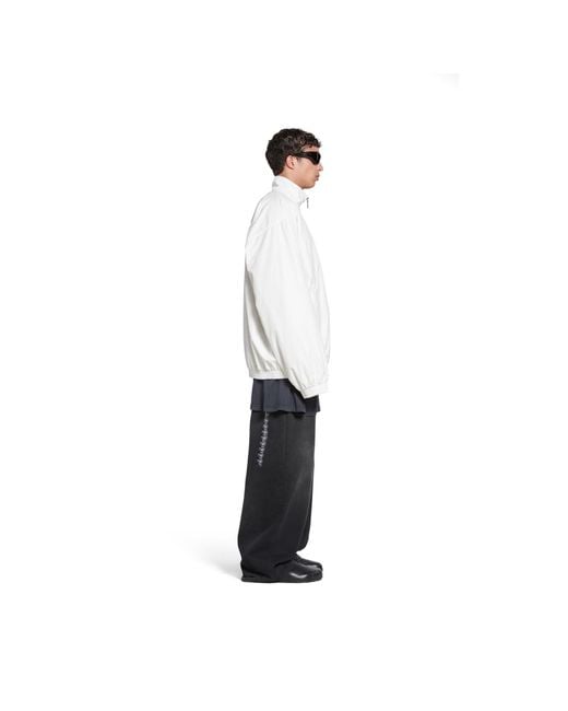 Balenciaga White Diy Metal Outline Tracksuit Zipper Casual Jacket for men