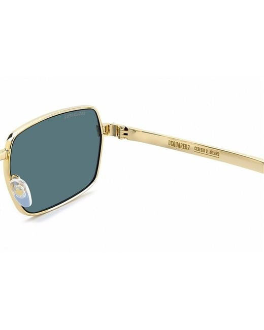 DSquared² Blue Eyewear Rectangular Frame Sunglasses for men