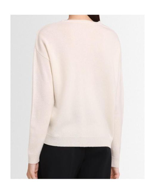 Max Mara Natural Zurlo Knitted Wool Blend Sweater