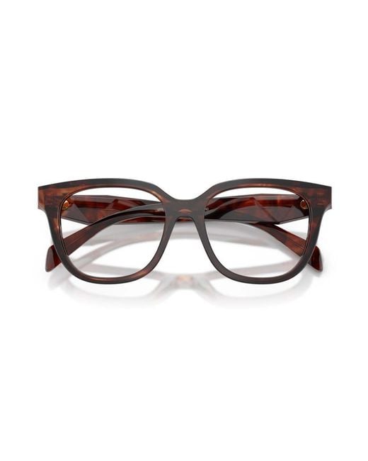 Prada White Eyewear Oval Frame Glasses