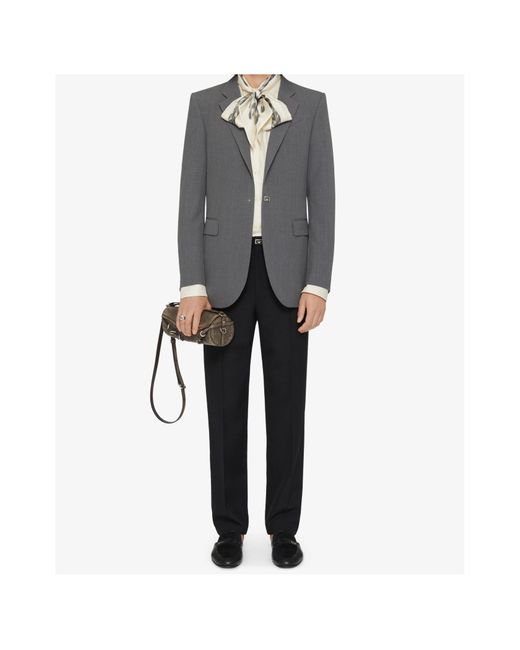 Givenchy Gray 2G Clip Slim-Fit Jacket for men