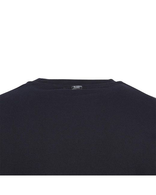 Herno Blue Logo-Embroidered Cotton Sweatshirt for men