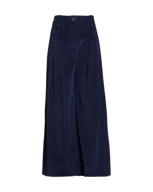 Farm Rio Blue Plain Colour Wide-Leg Trousers