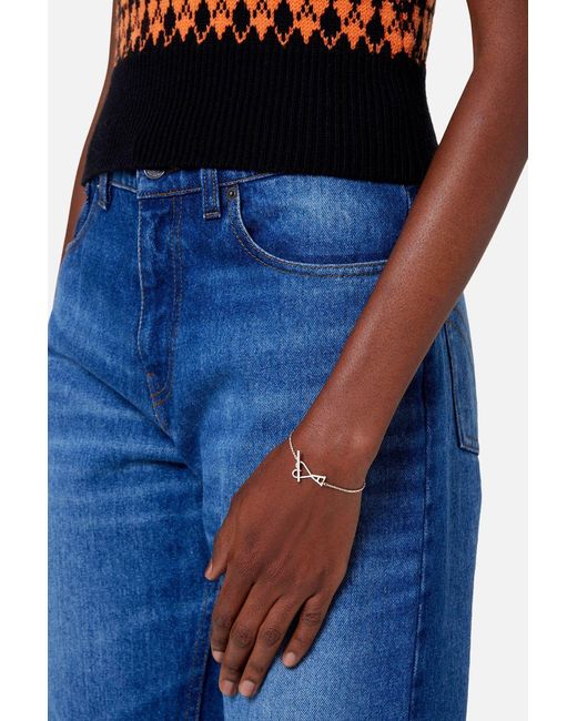 AMI White Ami Logo Charm Bracelet for men