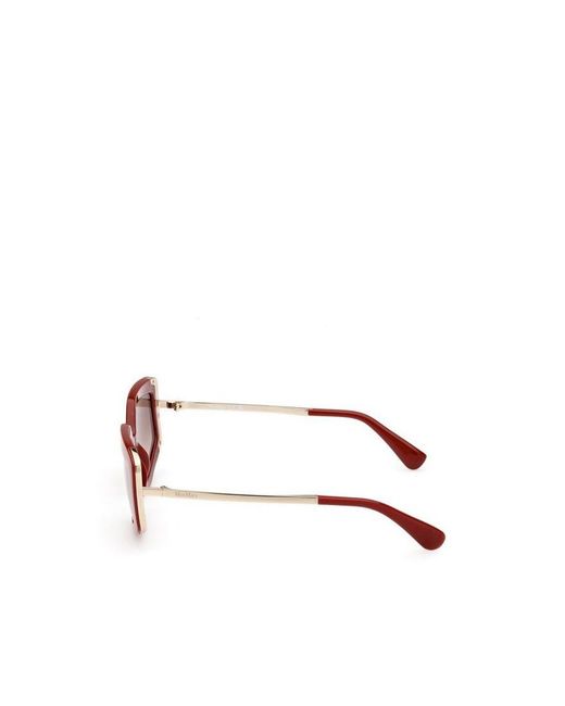 Max Mara Pink Irregular-Frame Sunglasses