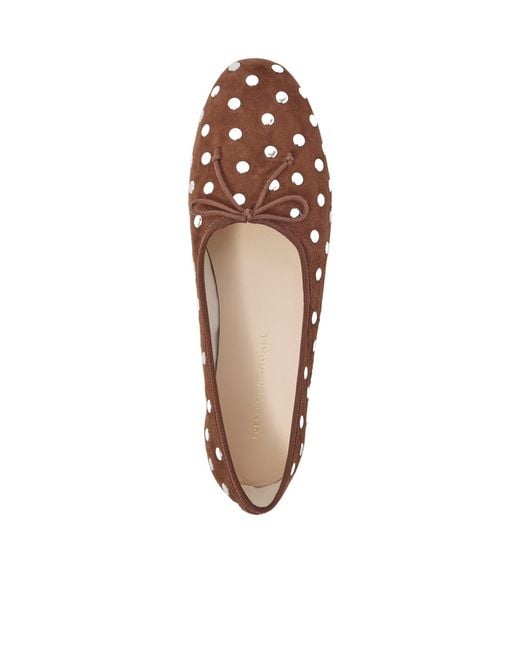 Loeffler Randall Brown Studded Suede Ballet Flats