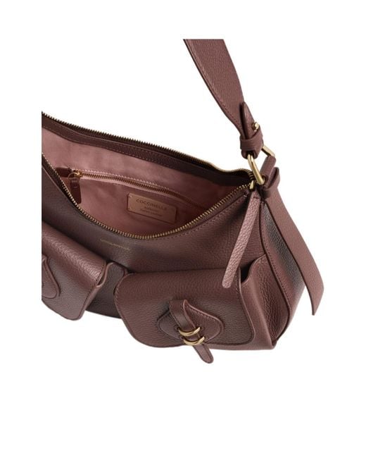 Coccinelle Brown Medium Mavery Pocket Shoulder Bag